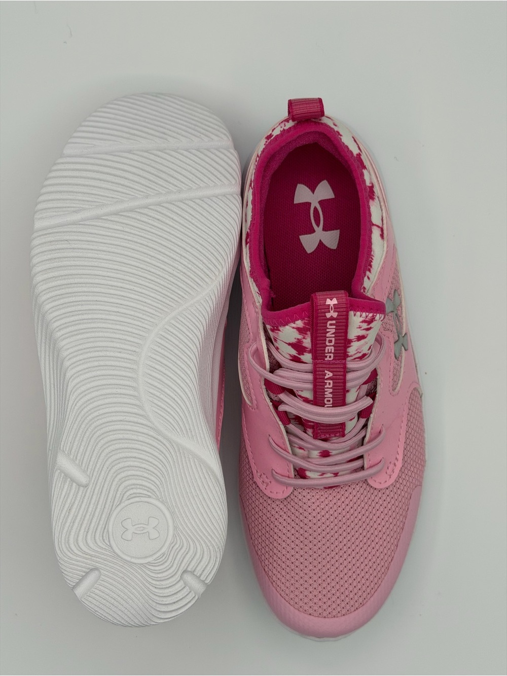 Under Armour Girls Pink Athletic Sneakers